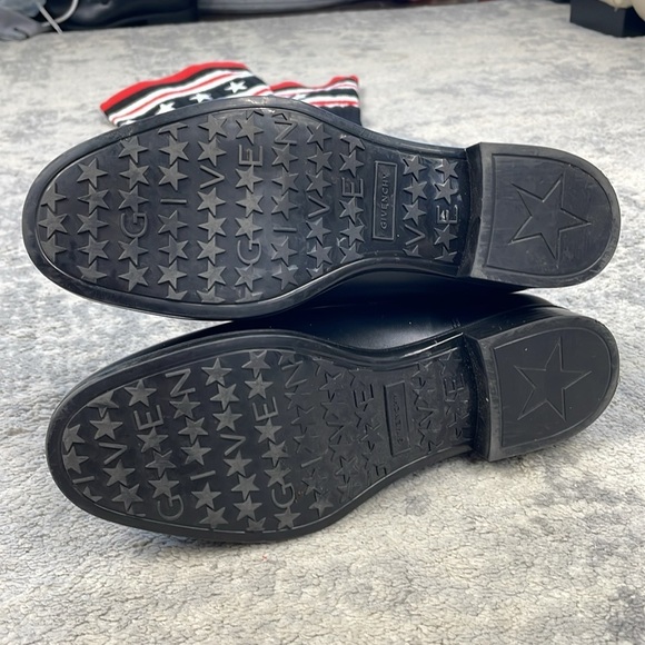 Givenchy Storm Rubber Rib Knit Thigh High Sock Boots Stars Stripe Sz 39 - Picture 11 of 16